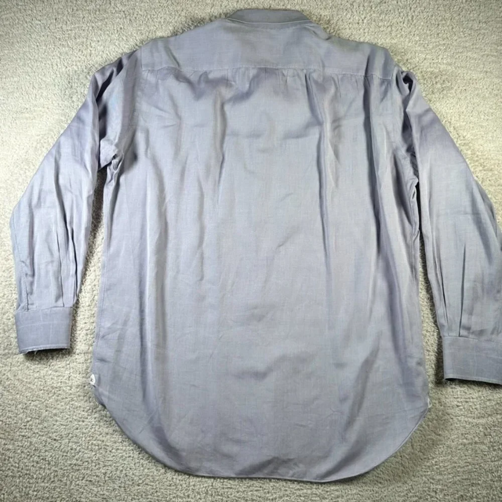 Isaia Napoli Mens Button Dress Shirt LS Light Purple Lavender Size 16 41 Large - Picture 2 of 13